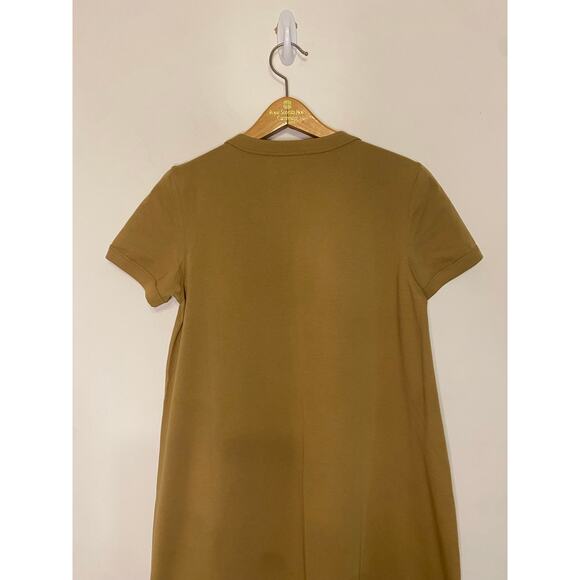 Uniqlo AIRism T Shirt Tan Dress Womens Crew Neck Short Sleeve Lagenlook Small - Picture 8 of 10